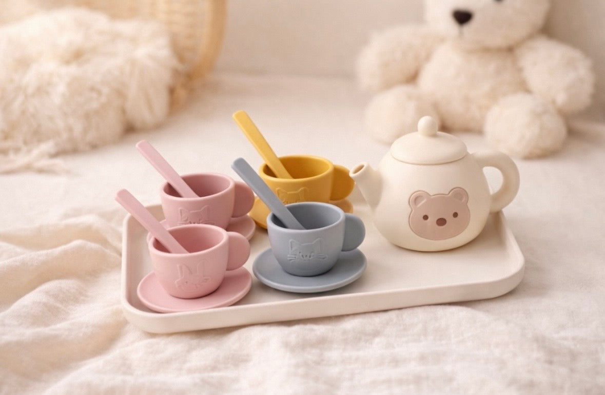 Service à thé enfant en silicone