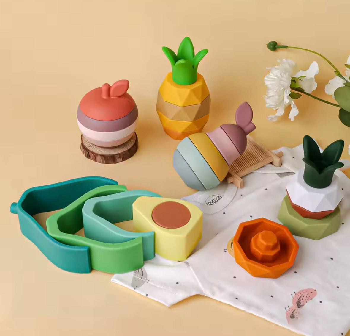 Fruit éducatif en silicone