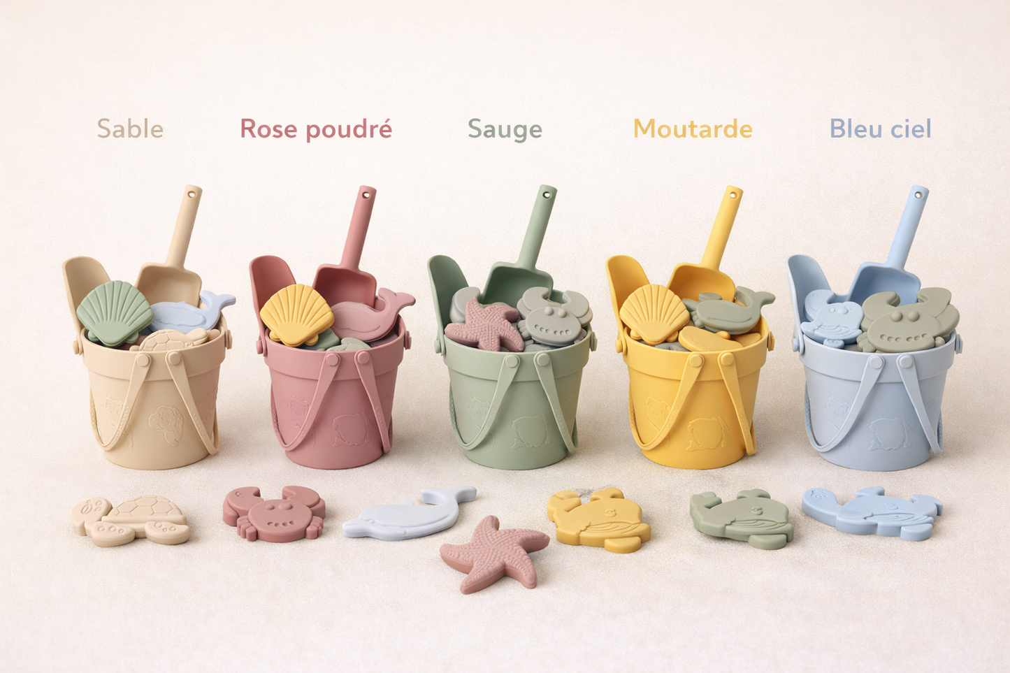 Set de jouet de plage en silicone